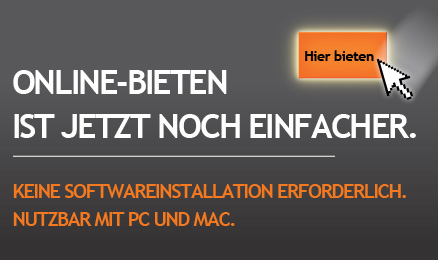 Alt: ONLINE-BIETEN IST JETZT NOCH EINFACHER. KEINE SOFTWAREINSTALLATION ERFORDERLICH. NUTZBAR MIT PC UND MAC.
