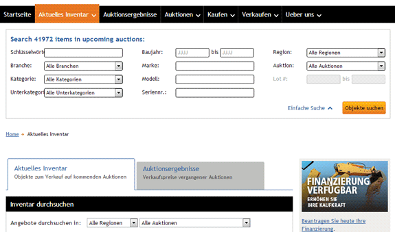 Durchsuchen Sie unser aktuelles Inventar